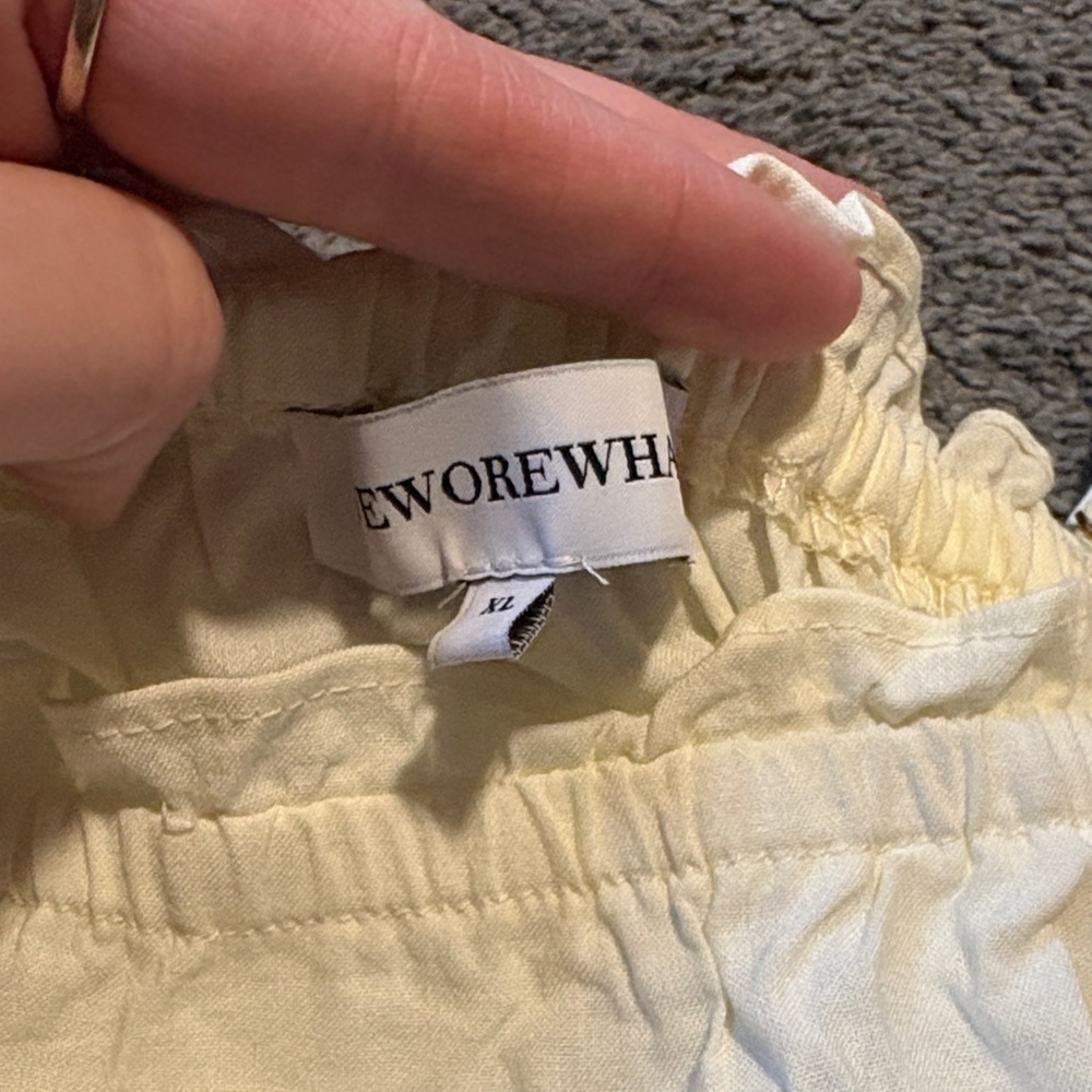 WeWoreWhat Cream Ruffled Top - Picture 2 of 3